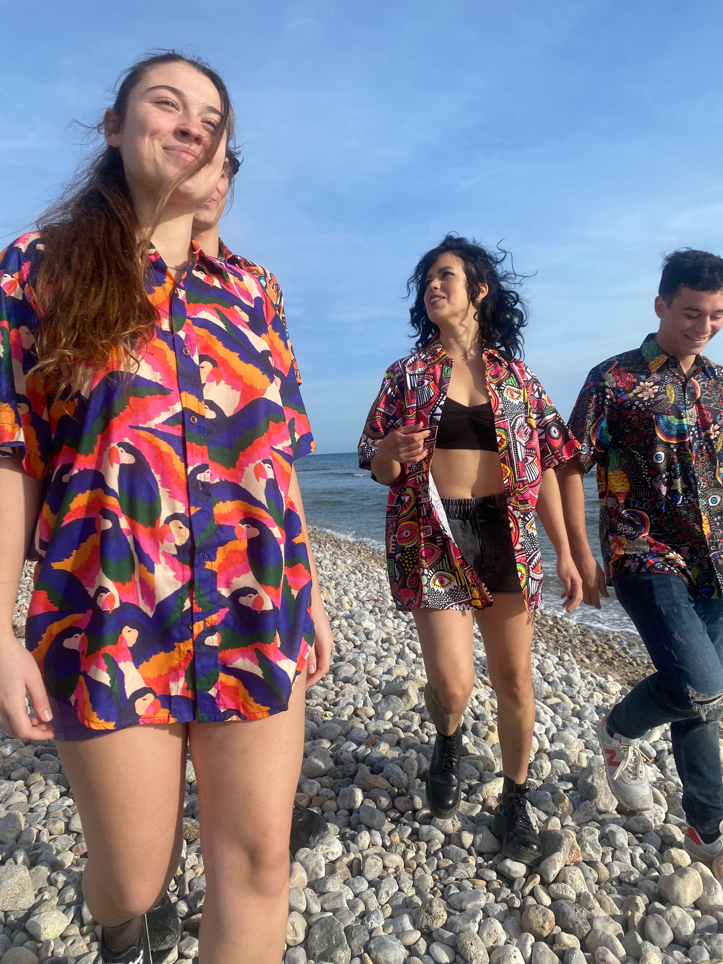 Camisa Hawaiana Parrots