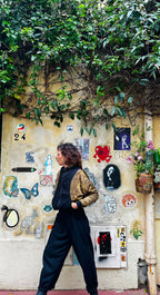 Veste courte jaune urbaine