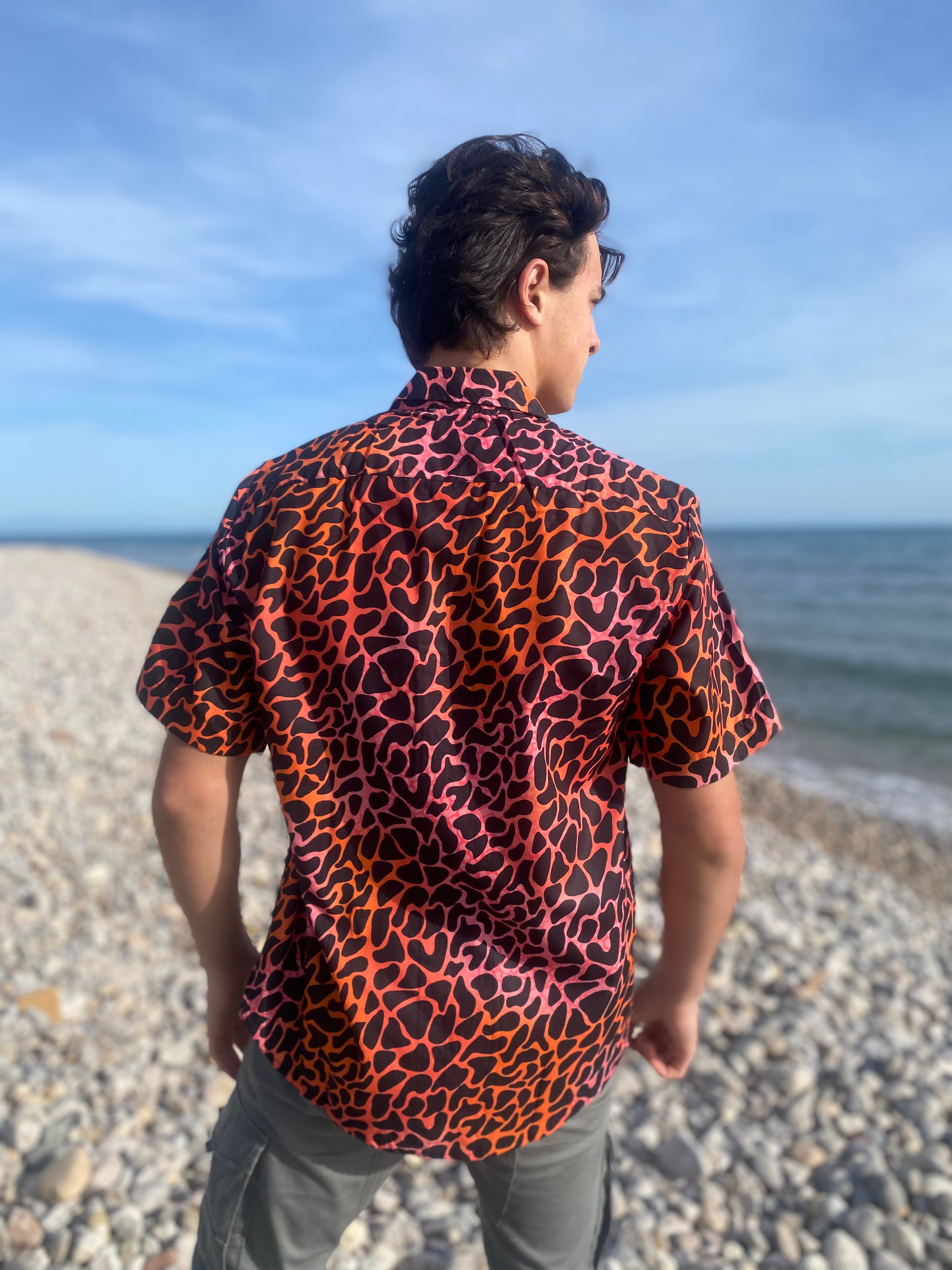 Camisa Hawaiana Animal Pink