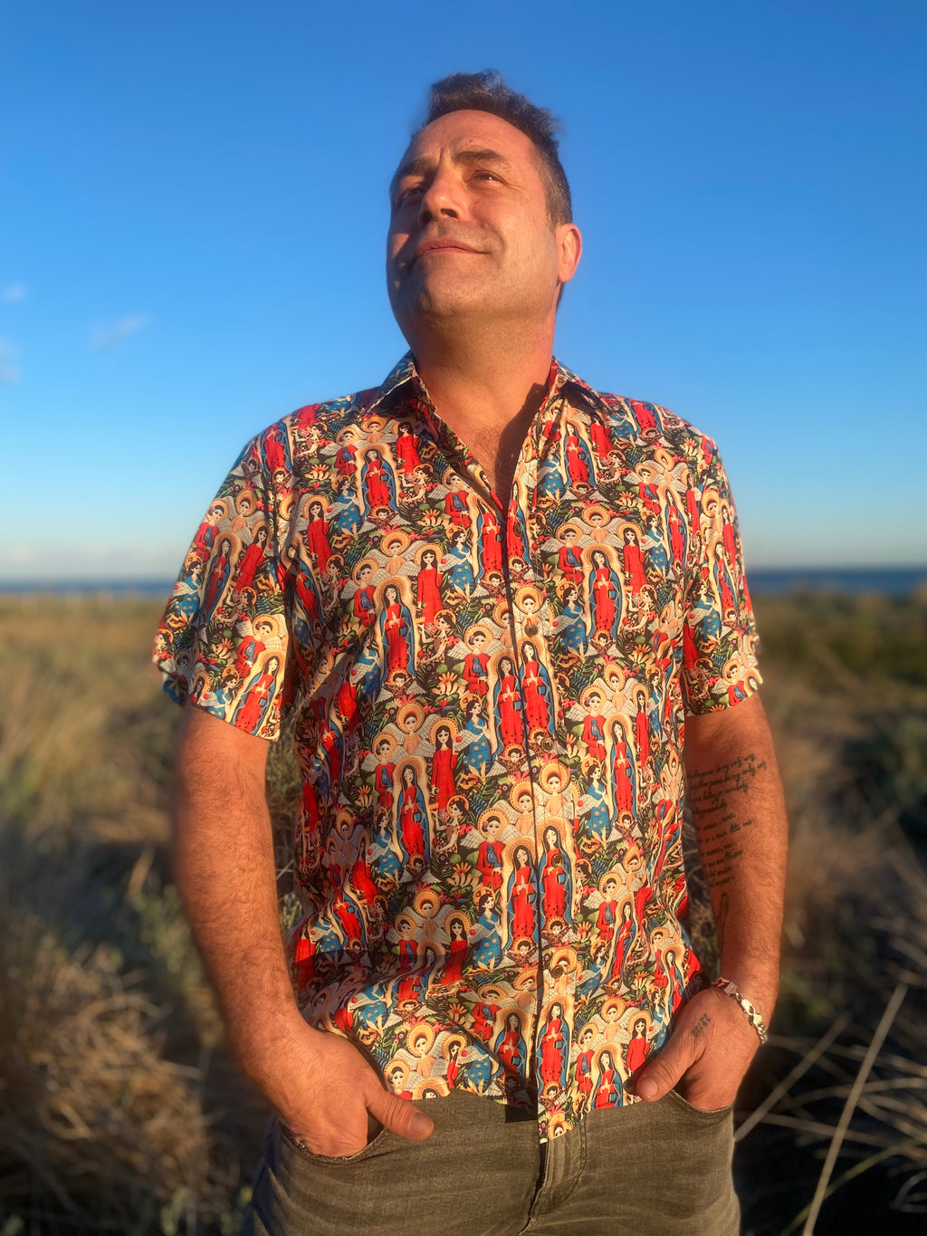 Camisa Hawaiana Santas