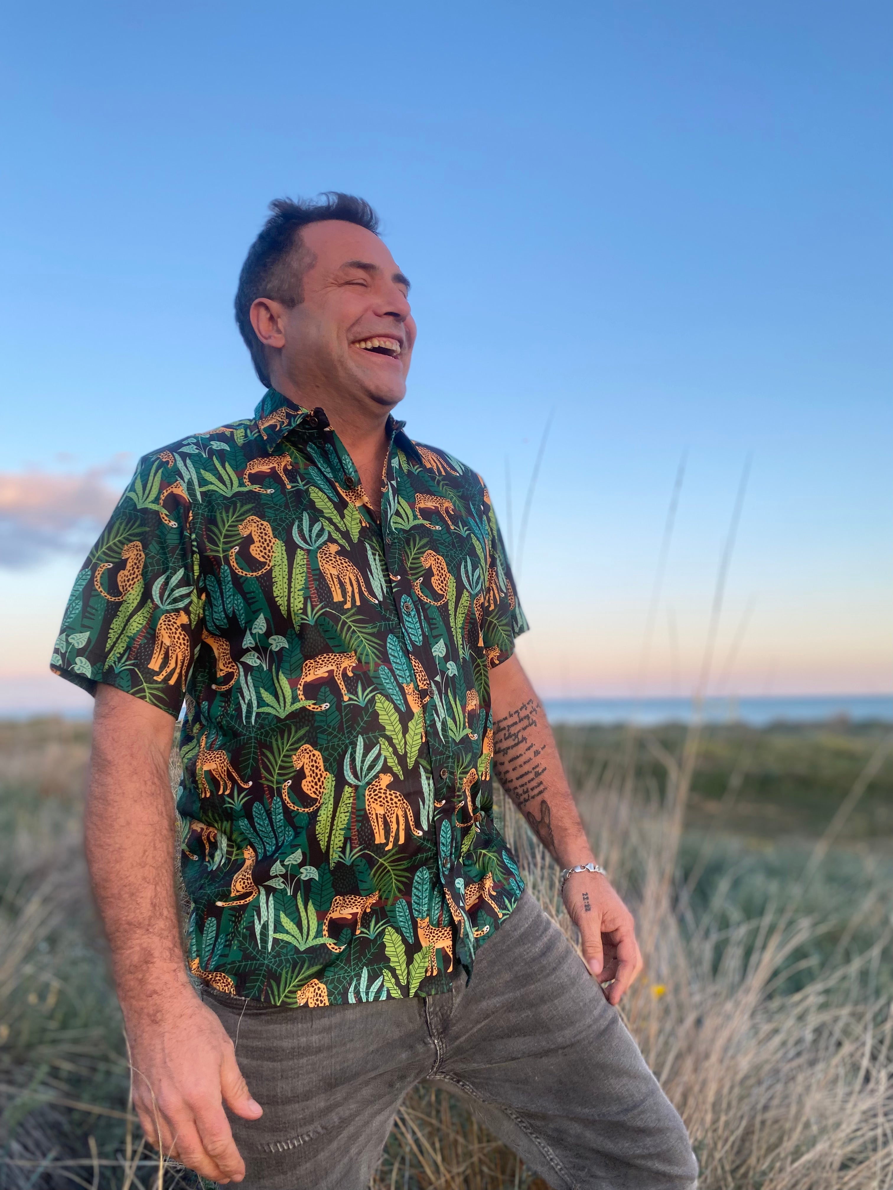 Camisa Hawaiana Leopard