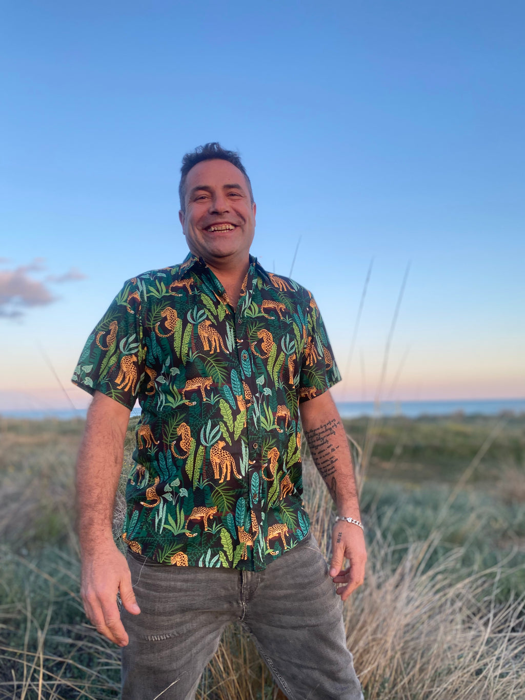 Camisa Hawaiana Leopard