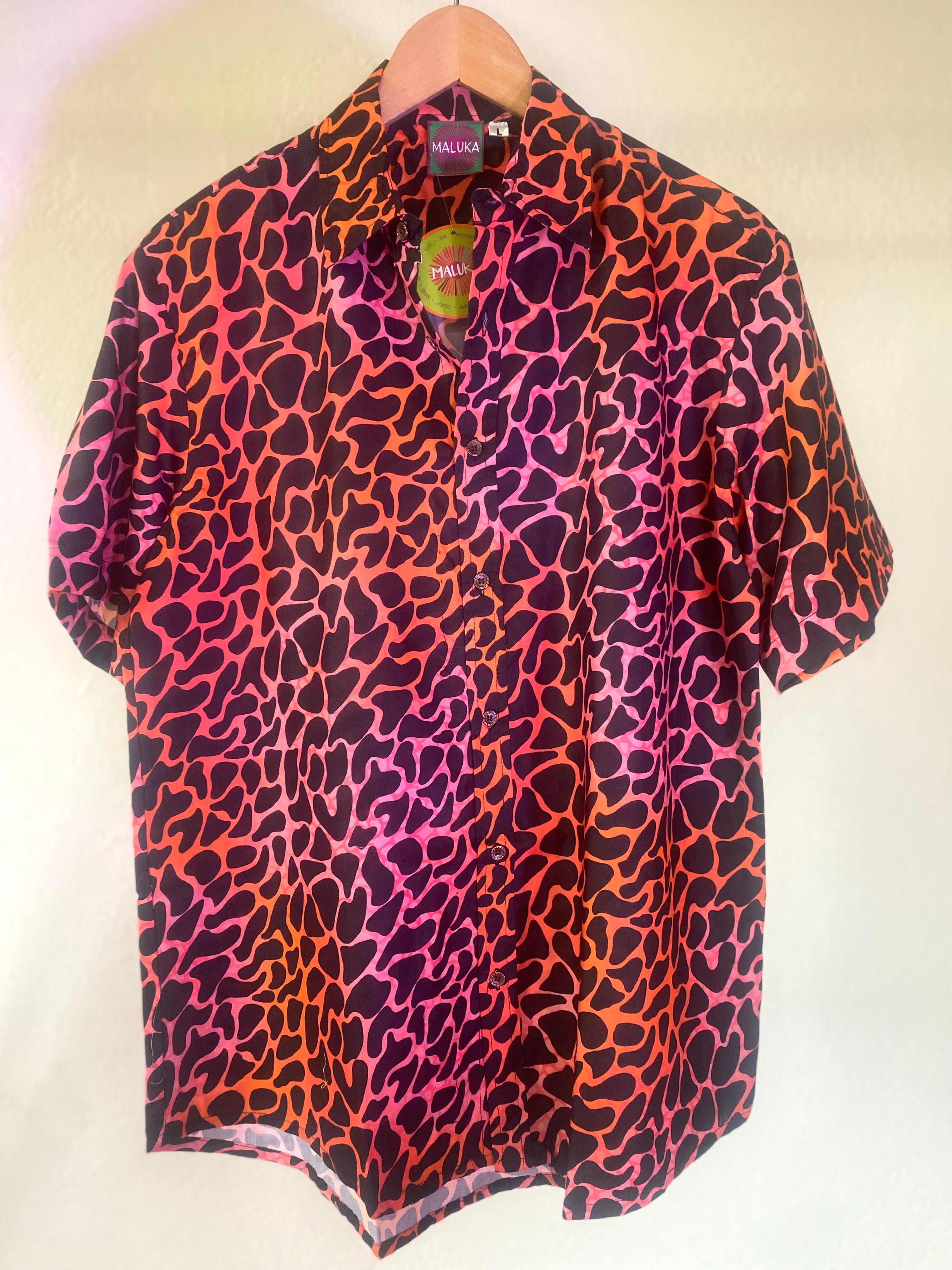 Camisa Hawaiana Animal Pink