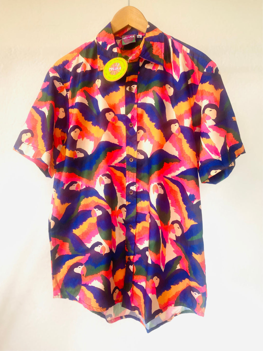 Camisa Hawaiana Parrots